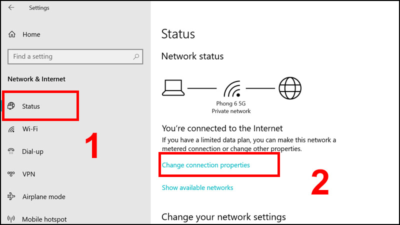 Cách chọn hoặc chuyển đổi chế độ WiFi